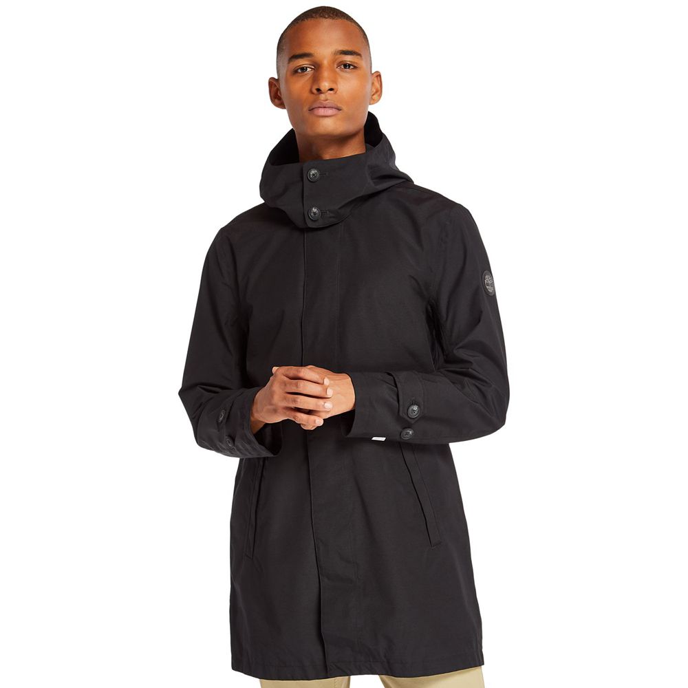 Timberland Mens Jackets Doubletop Mountain Waterproof Raincoat - Black - India VE9620875